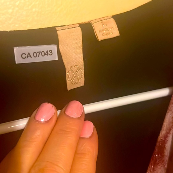 L/M Rosy Summer Dress V Neck Bell Sleeve two third A-Style ties on Waist - Picture 6 of 15